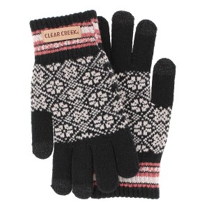 Clear Creek Women's Knit Jacquard Winter Texting Glove - 1 of 3