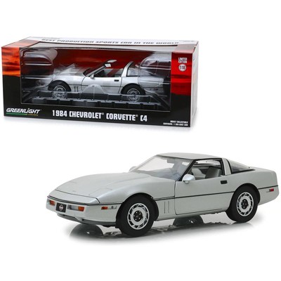 1984 Chevrolet Corvette C4 Convertible Silver Vintage Ad Cars 1/18 Diecast Model Car by Greenlight