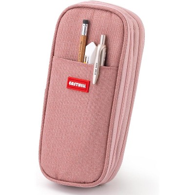 Paaaawaters Big Capacity Pencil Case Large Pencil Pouch Stationery Pen Bag for Teen Girls-Pink