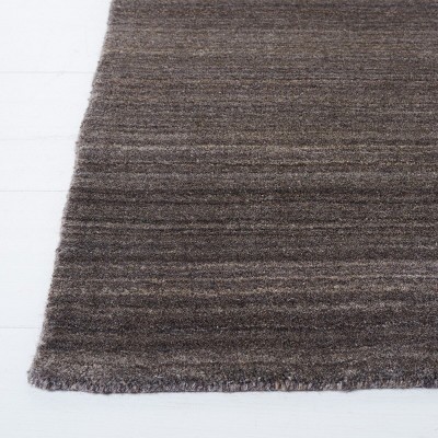Charcoal Hand-Knotted Wool Rectangular Area Rug 4' x 6'