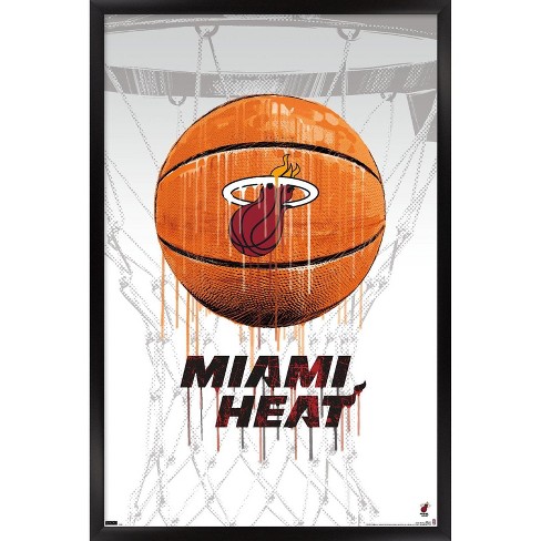 Trends International Nba Miami Heat - Drip Basketball 21 Framed Wall Poster  Prints : Target
