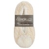 Elanze Designs Ballerina Knit Pom Womens Plush Lined Cozy Non Slip Indoor Soft Slipper - Cream, Small - 3 of 4