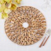 Saro Lifestyle Table Mats with Woven Water Hyacinth Design (Set of 4), Beige - 4 of 4