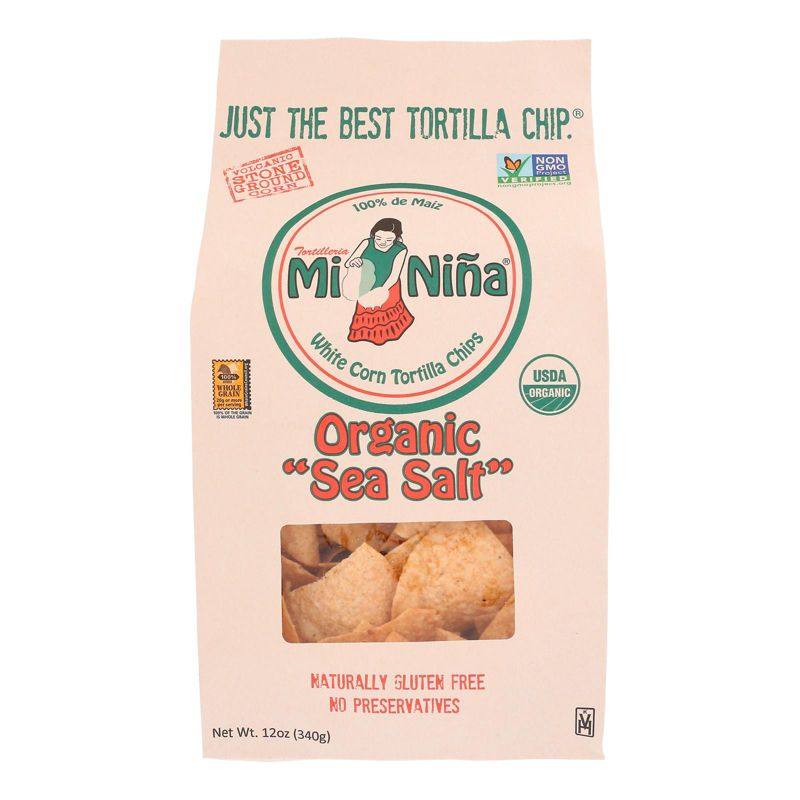 Mi Nina Sea Salt White Corn Tortilla Chips - Case of 9/12 oz, 2 of 7