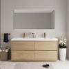 GlasFlength Bathroom Storage Cabinets, Freestanding, Open shelving Bathroom Vanity，Assembly Required, Beige, 70.87"*19.75"*35.5" - 2 of 4
