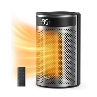 DREO 1500W Atom 416 10 Whisper-Quiet Portable Ceramic Space Heater with Temp Control and ECO Mode Timer with Remote Non-oscillating