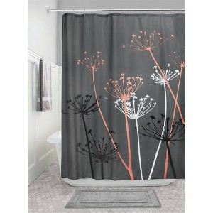 iDESIGN 72"x72" Thistle Floral Fabric Bathroom Shower Curtain - 1 of 1