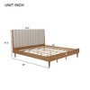 Queen/King Size Platform Bed Frame with Upholstered Headboard - ModernLuxe - 3 of 4