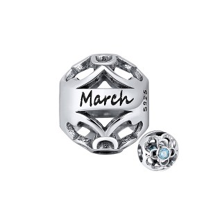 Birthstone Charms for Bracelet Sterling Silver CZ Womens Ginger Lyne Collection - 1 of 4