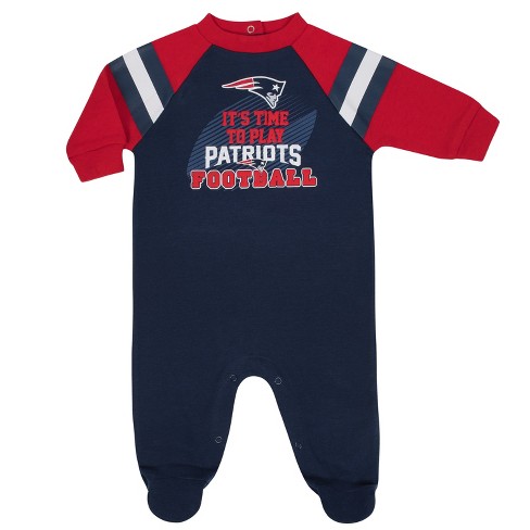 NFL New England Patriots 6-12m 3-Pack Short Sleeve Bodysuits