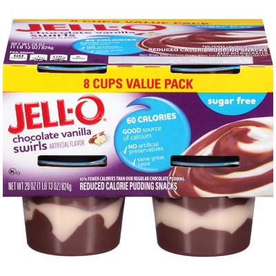 Jell O Sugar Free Chocolate Vanilla Swirls Pudding 29oz 4pk Target