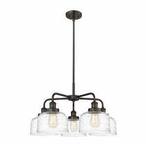 Bell - 5 Light Stem Hung Chandelier In Art Deco Style-14.75 Inches Tall and 26 Inches Wide - 1 of 1