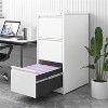 Metal Filing Cabinet, Vertical File Cabinets with Lock Home Office Metal File Organizer - 2 of 4