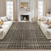 Indoor Modern Washable Geometric Checkered Floor Carpet Soft Non Slip Area Rugs for Home Office - 2 of 4