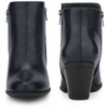 BLISSFUL STEP Women's Mid-height Heels Zipper Dressy Ankle Chelsea Booties - 2 of 4