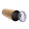 Elanze Designs Floral Squirrel with Acorn 20 Ounce Double-Walled Stainless Steel Insulated Slim Travel Tumbler with Lid and Straw, Vegas Gold - 2 of 4