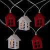 Northlight 10 B/O LED Warm White Metal House Christmas Lights - 6.5' Clear Wire - 3 of 4