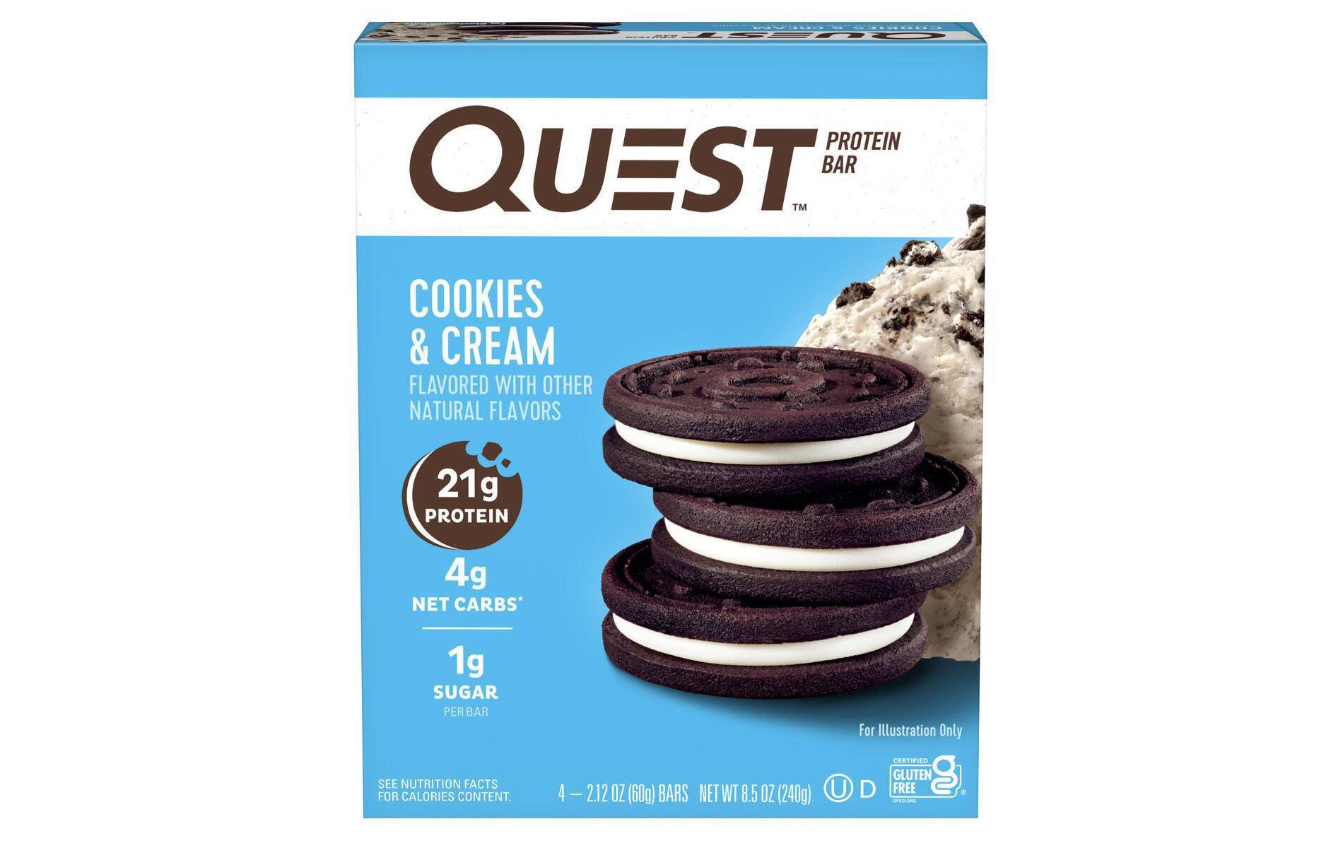 Quest Nutrition 21g Protein Bar - Cookies & Cream - 4ct
