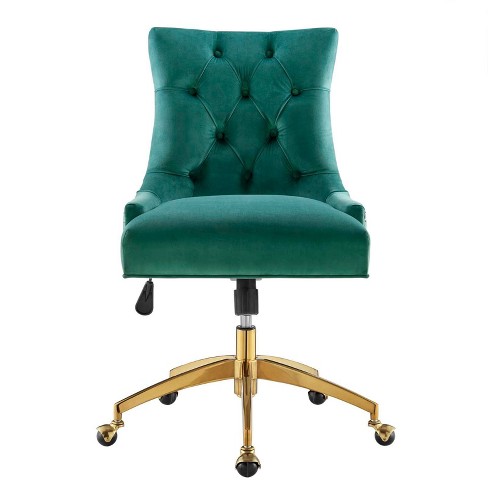 Tufted velvet desk discount chair