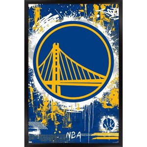 Trends International NBA Golden State Warriors - Maximalist Logo 23 Framed Wall Poster Prints - 1 of 4
