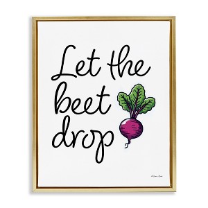 Stupell Industries Let The Beet Drop Floating Frame Canvas Art - 1 of 4