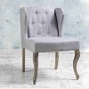CAVINAS Linen Accent Chair with Button Tufted Backrest,Modern Upholstered Living Room Chairs,Reading Chairs for Living Room - 2 of 4
