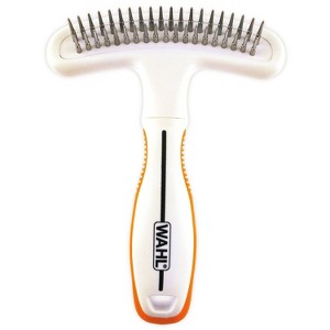 Wahl 2-in-1 Double Row Rake with Shedding Blade Dog Grooming Brushes - 1 of 4