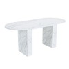 Homy Casa Oval Dining Table – Modern Fluted Base Design - 2 of 4