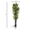 Pure Garden 6-Foot Tall Potted Artificial Bamboo Tree with Adjustable Leaves - 3 of 4