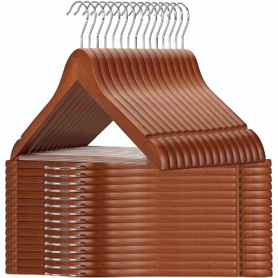 Paaaawaters Wooden Hangers 30 Pack, Natural Wood Clothes Hangers, Durable Coat Hanger with 360-Degree Rotatable Hook