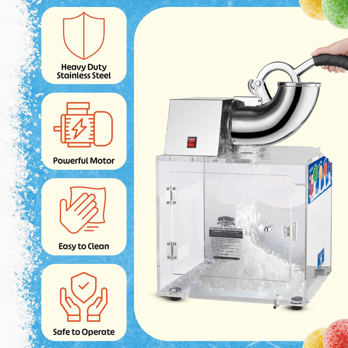 Great Northern Popcorn Heavy-Duty Commercial-Quality Ice Crusher Machine - thumbnail 5
