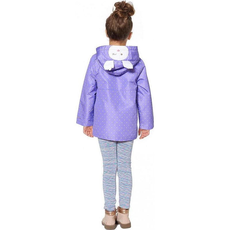 LONDON FOG Baby and Little Girls' Little Animal Jersey Lined Rainslicker Jacket, 2 of 7