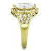 Slickblue Women’s Gold Halo Marquise CZ Ring – IP Plated Stainless Steel – Engagement Style – Sizes 5–10 - 4 of 4