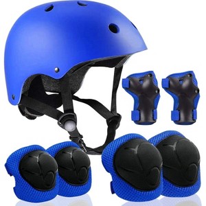 Evita Adjustable Helmet for Ages 5-16 Kids with Elbow Knee Wrist Pads - 1 of 4