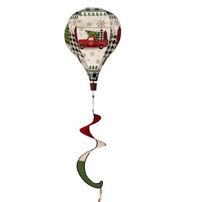 Briarwood Lane Hot Air Balloon Wind Twister 54x12 Merry Christmas Truck For Christmas Balloon