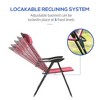 PAGED Folding Patio Chairs Set of 2 Lounge Chair Outdoor with Adjustable Sling Back and Removable Pillow for Camping, Beach, Picnics, Patio - 4 of 4