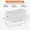 PexFix 36" x 18" White Large Metal Rectangular Planter with Shelves and Drainage Holes for Indoor/Outdoor Tall Plants Flowers - 3 of 4