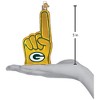 Old World Christmas Blown Glass Ornament for Christmas Tree, Green Bay Packers Foam Finger - 4 of 4