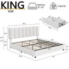 VECELO Upholstered Bed Frame with 1/4 Drawers and Adjustable Headboard, Twin/Full/Queen/King Platform Bed - 3 of 4