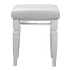 Sapphtopaz Modern Glam Ottoman Stool with PU Upholstered Square Small Vanity Stool with Wood Frame Foot Stool for Living Room, Entryway - 2 of 4