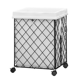 JANSNO Laundry Basket with Wheels, Rolling Laundry Hamper with  Detachable and Washable Lining - 1 of 4