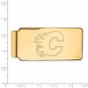 Black Bow Jewelry 14k Yellow Gold Calgary Flames NHL Money Clip - 2 of 3