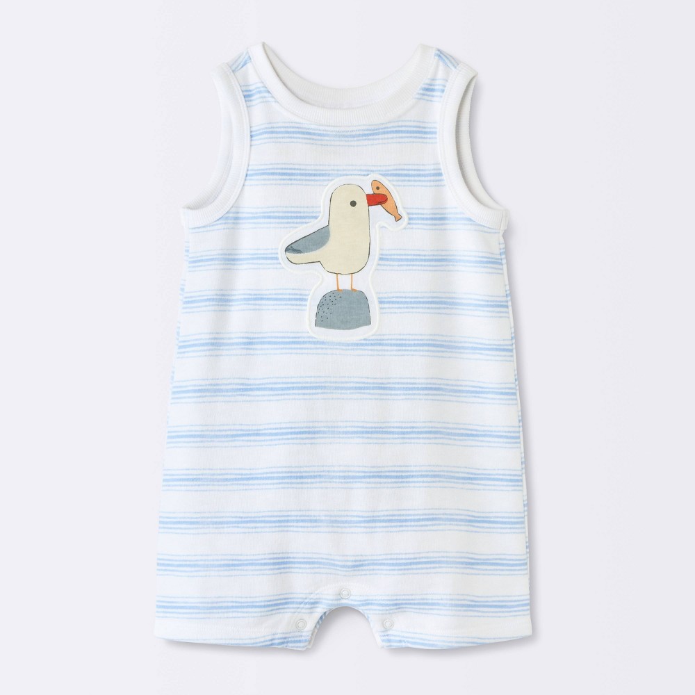 Baby Boys' Seagull Terry Sleeveless Romper - Cloud Island™ Off-White Newborn