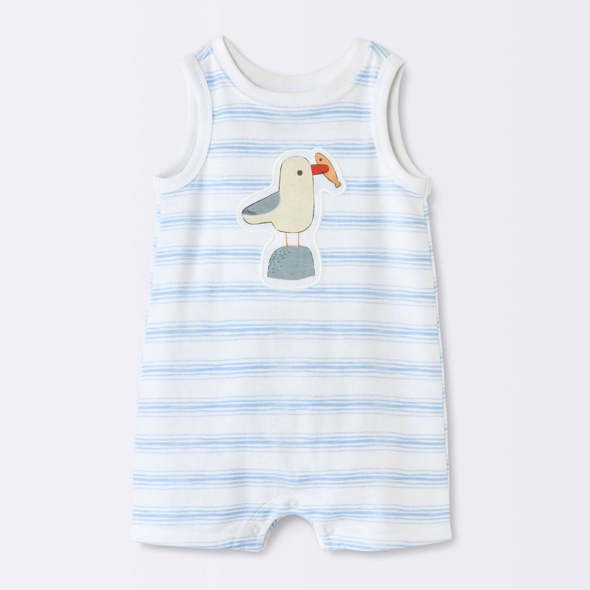 Baby Boys' Seagull Terry Sleeveless Romper - Cloud Island™ Off-White
