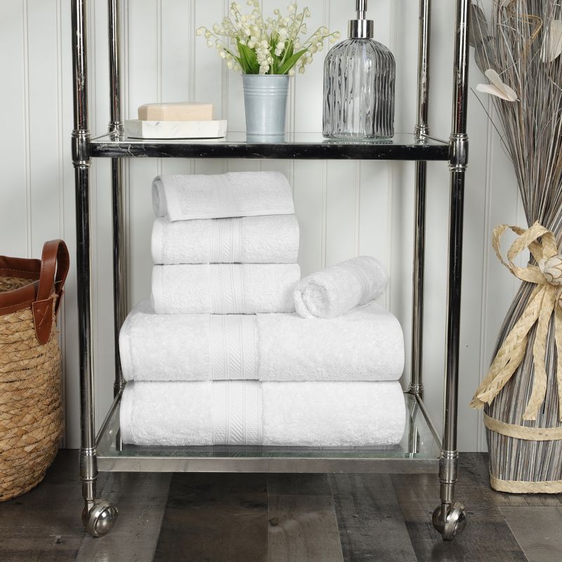 Classic Plush Absorbent 6-Piece Towel Set by Blue Nile Mills, 3 of 11