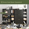 Kumasinova Shoe Cabinet with 3-Flip Drawer Modern Wood Freestanding Shoe Storage Rack with Open Shelves,Shoe Rack Organizer for Entryway,Hallway,Black - 3 of 4