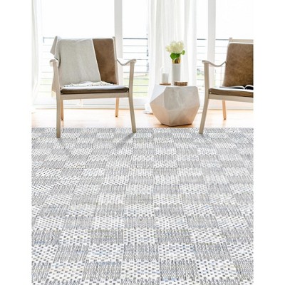 Handmade Ivory Cotton 8' x 10' Geometric Braided Rug