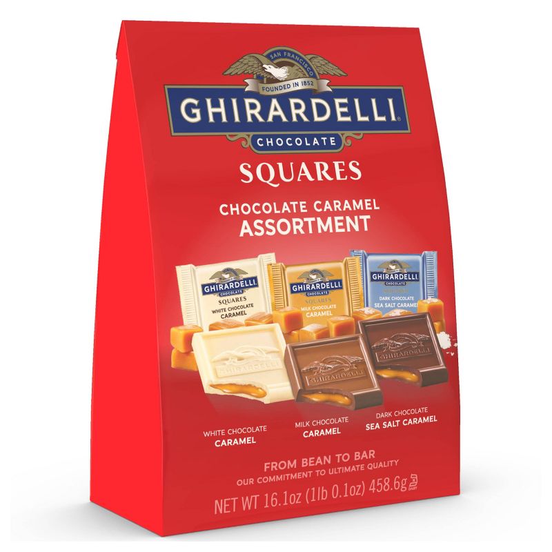 Ghirardelli Chocolate &#38; Caramel Candy Squares Assortment Bag - 16.1oz, 1 of 9
