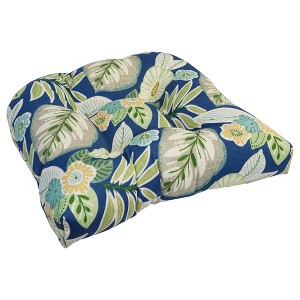 Blazing Needles, 19-inch U-Shaped Spun Polyester Outdoor Tufted Dining Chair Cushion - 1 of 2