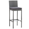 vidaXL 9-Piece Patio Bar Set in Gray - Outdoor-Friendly Acacia Wood and Poly Rattan Construction with Padded Seat Cushions and Easy-Assembly Design - 4 of 4